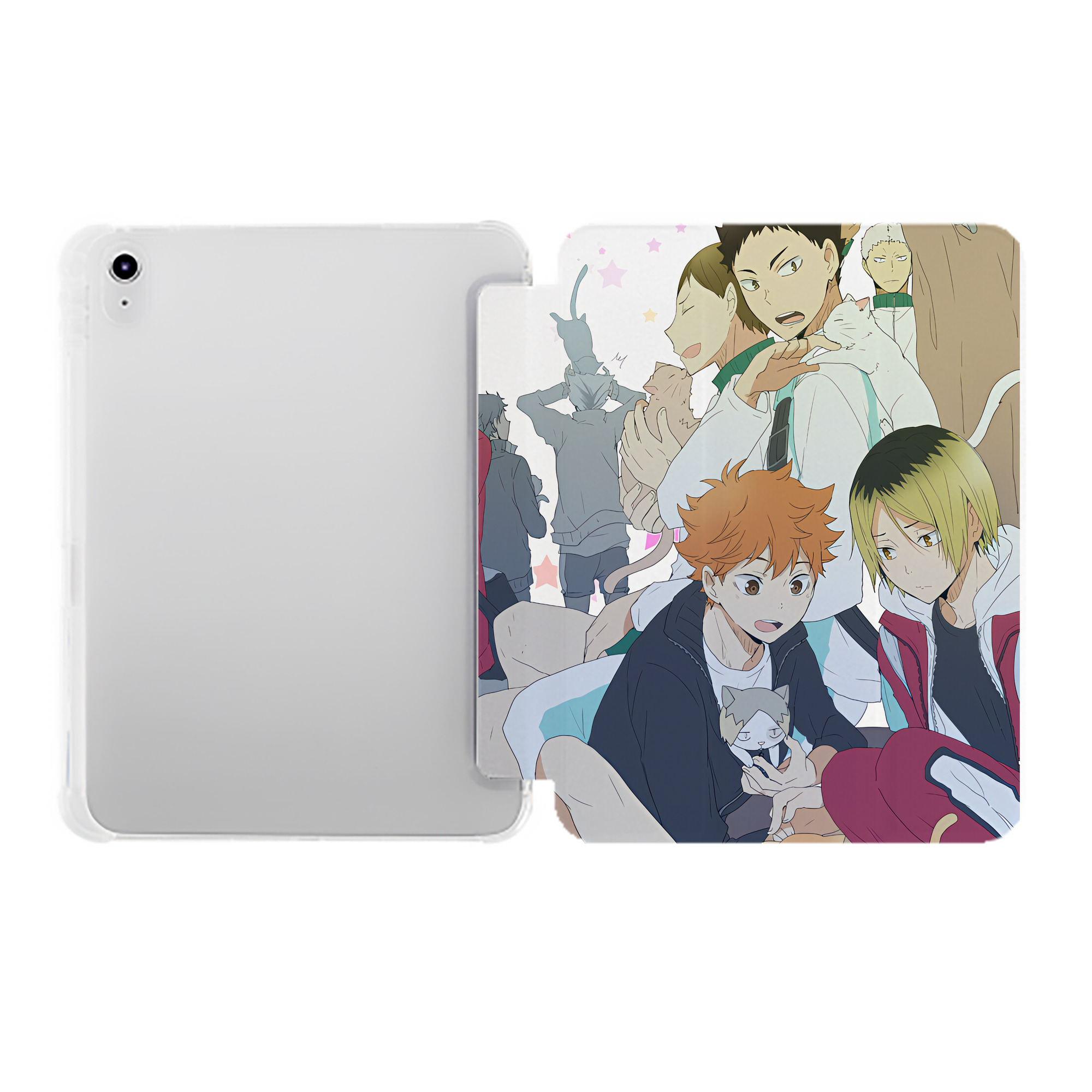 （画像用） ハイキュー!! Haikyu!! IPad ケース ペン収納付き 三つ折りスタンド PUレザー×シリコン 対応機種9.5/10.5/10.9インチ